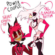 RadioDust art of Angel and Alastor being a power couple