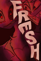 radiodust fresh inspired art of angel dust and alastor from hazbin hotel