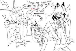 radiodust drag race ms paint art from hazbin hotel