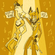 radiodust angel dust alastor rainbow week from hazbin hotel day 3