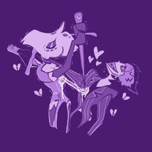 radiodust angel dust alastor rainbow week from hazbin hotel day 6