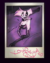 vintage art of angel dust from hazbin hotel part 2
