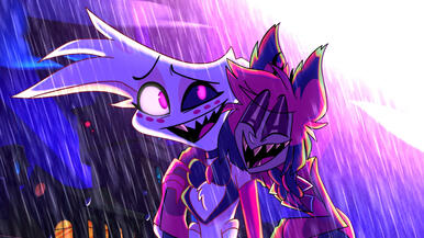 hazbin hotel radiodust screenshot redraw in the canon style