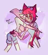 radiodust redraw of shanimes angel dust and alastor dtiys from hazbin hotel