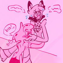 radiodust fluffy art of alastor flustered from hazbin hotel